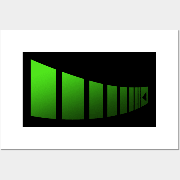 Symbolic Green Line Wall Art by Markyartshop